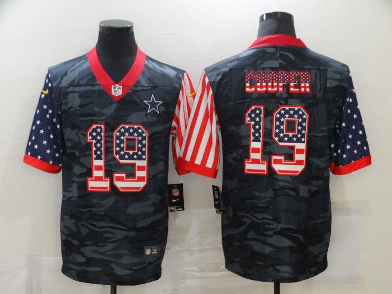 Men Dallas Cowboys 19 Cooper Camouflage national flag Nike Limited NFL Jersey